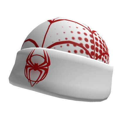 Y2K Red Spider Beanie (WHITE)