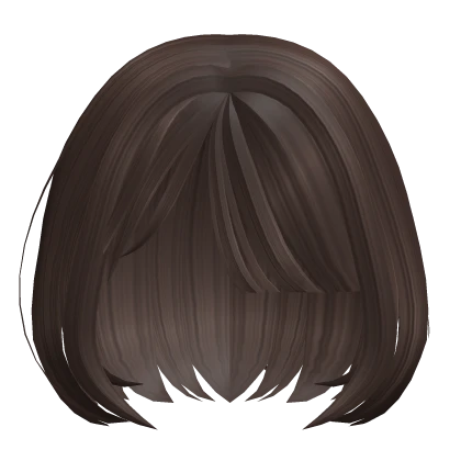 Short Hair with Long Bangs - Brown