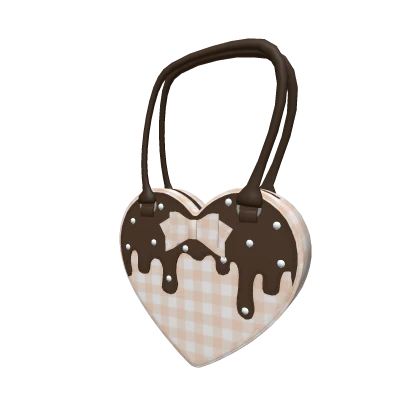 Pink Chocolate Drip Heart Purse