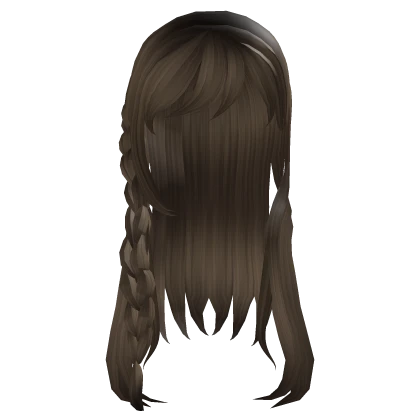 Preppy Brown Soft Wavy Hair w Braids