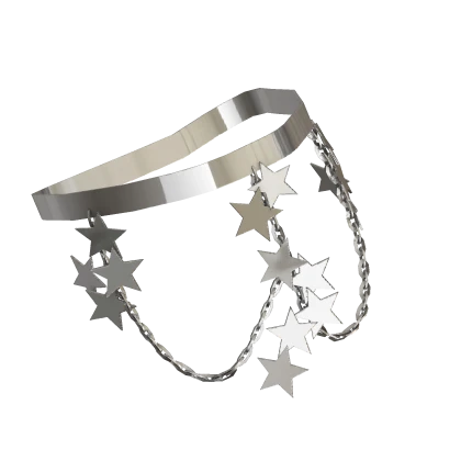 Star dangling arm band cuff in Silver [3.0]