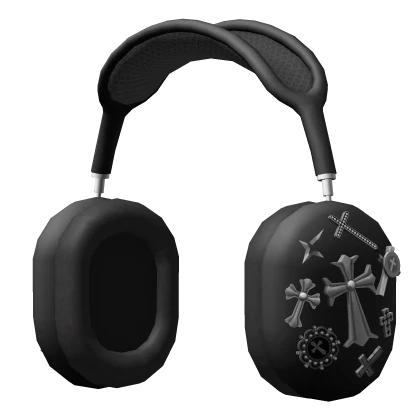[GOTHIC] CROSS AIRPODS HEADPHONES (BLACK)