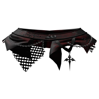 gothic evade mini skirt belt 3.0 red