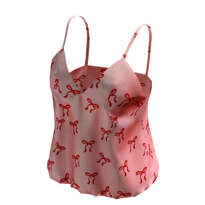 Pink Bow Pajama Top