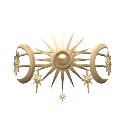 Gold Celestial Stars Crown