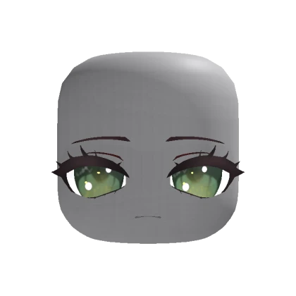 Animated Chibi Doll Sleepy Face - Green