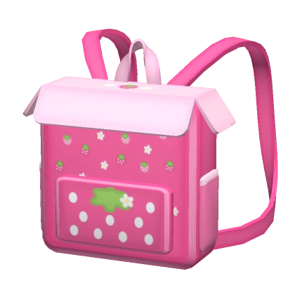 Kawaii Strawberry Pink School Backpack