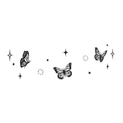 Dark Glitter Butterfly Face Sticker