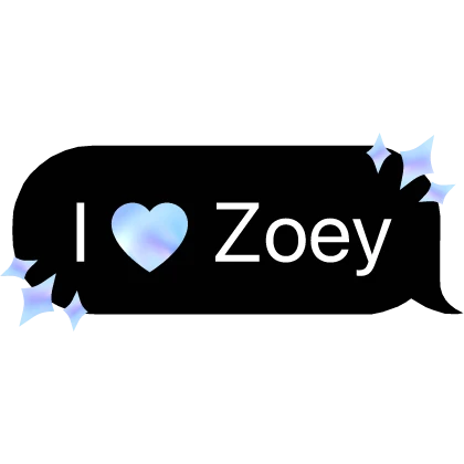 I Heart Zoey Kpop Demon Hunters Text Bubble Gems