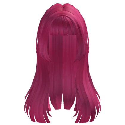 Hot Pink Long Hime Cut