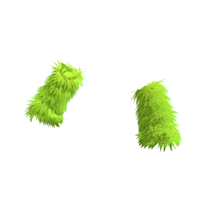 Neon Green Scene Fluffy Arm Warmers