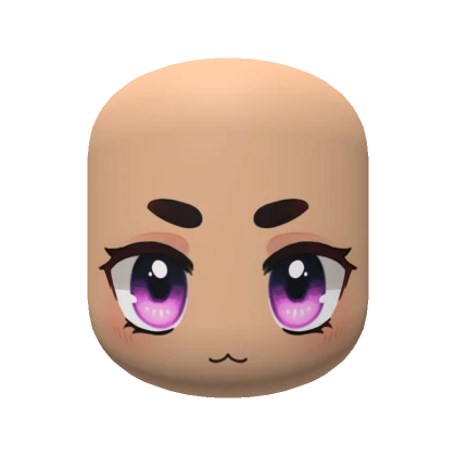 Chibi Neko Anime Face / purple eyes