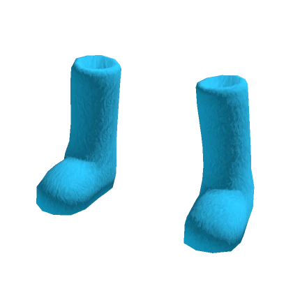 Y2K Fuzzy Blue Boots