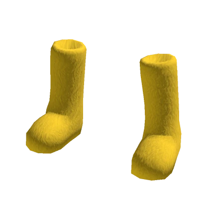 Y2K Fuzzy Yellow Boots