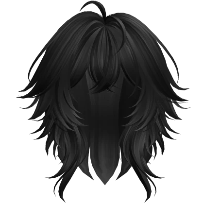 Super Fluffy Anime Short Cut Hairstyle (Black)