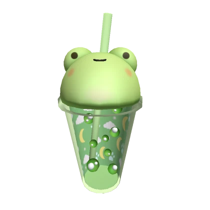 Giant Green Frog Boba Cup