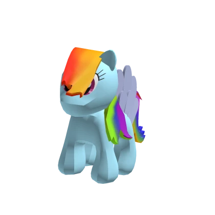 Rainbow Dash Blue Pony Plushie Holdable