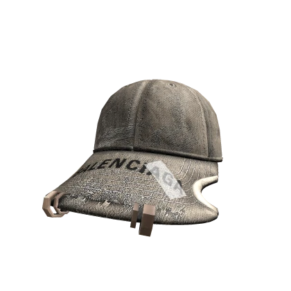 balenci dog bite distressed cap w piercings