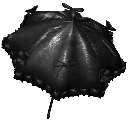 Gothic Black Rose Parasol