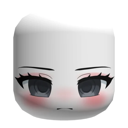 Ayano emotionless serious face anime mask cute