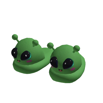 Cute Green Alien Slippers