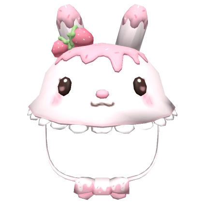 ♡ adorable strawberry dessert bunny ruffle hat