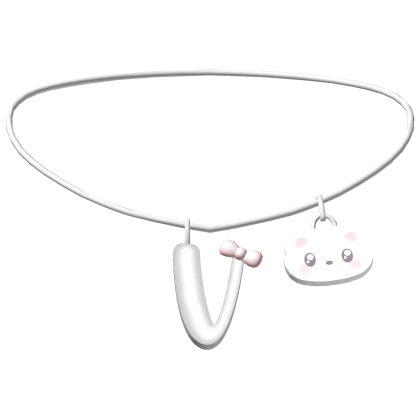 ♡ v initial kitty necklace 3.0