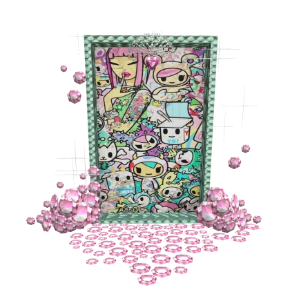Tokidoki Y2K 2000s Aura Diamond McBling Background