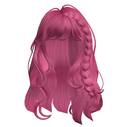 Braided Messy Waves(Hot Pink)