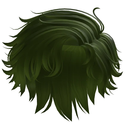 Joker Green Fluffy Messy Side Swept Boy Hair