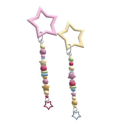 ♡ colourful star harajuku hair clips