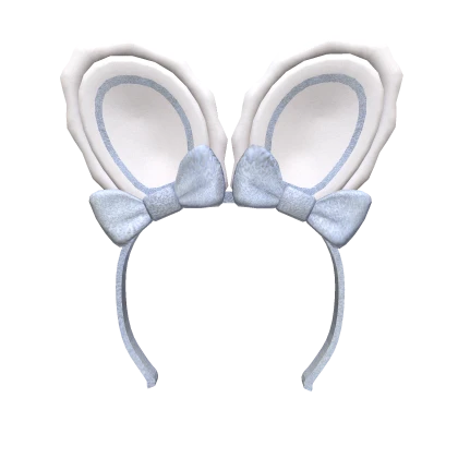 Blue and White Bunny Swirl Headband