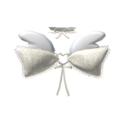 🎀3.0 Angelical White Cupid Lace Bow 
