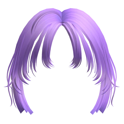 Sleek Hime Front Bangs in Purple