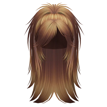 messy half-up grunge ponytail (bronze)