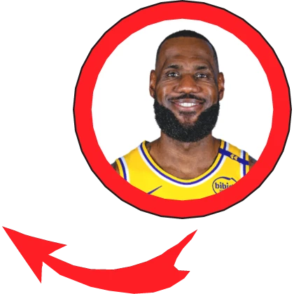 Lebron King meme circle