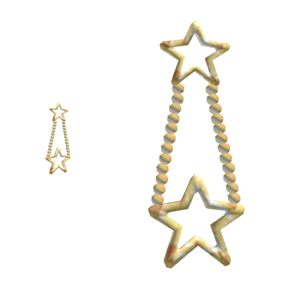 Golden Y2K Star Earrings NewJeans