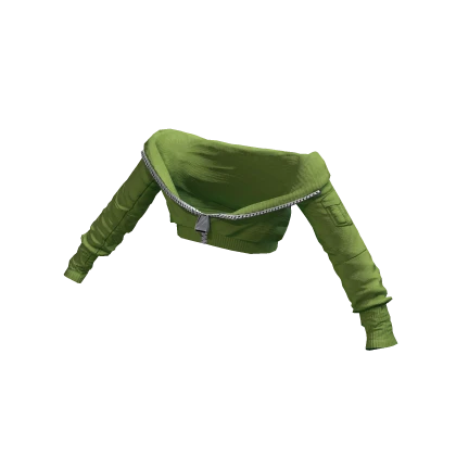 Zipper Crop Jacket Matcha Latte