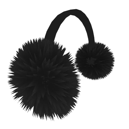 Black Fluffy Earmuffs