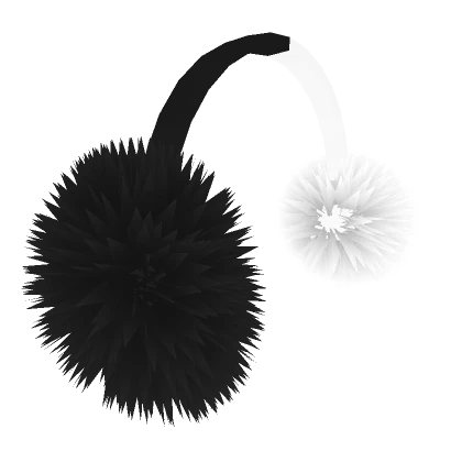 Black and White Fluffy Earmuffs