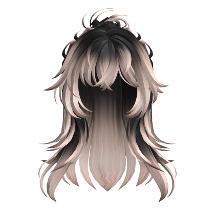 Blonde&Black Anime Half-Up Hair