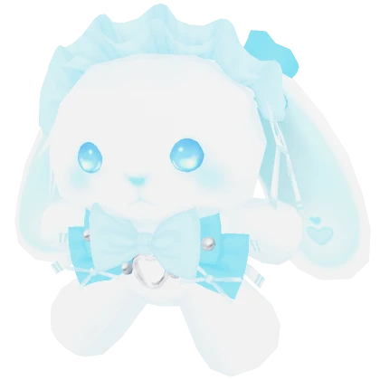 ♡ cutesy kawaii blue bunny plush backpack 