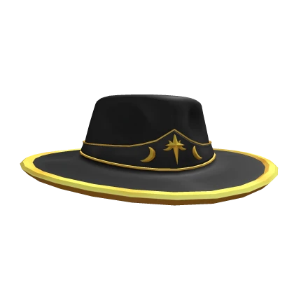 Mystic Wide Gold Brim Fedora