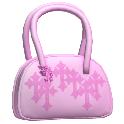 Pink Chrome Cross Purse