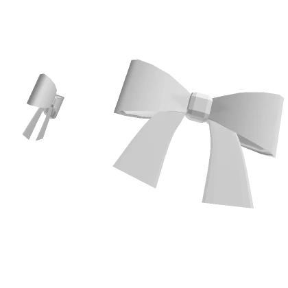 ♡﹒cute white double bows