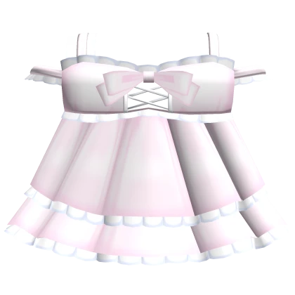 ♡ ꒰ princess pink ruffled doll dress