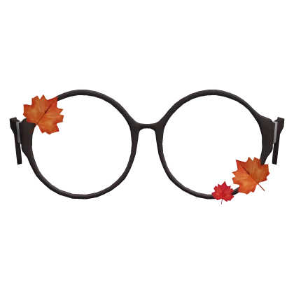 Brown Fall Leaves Glasses