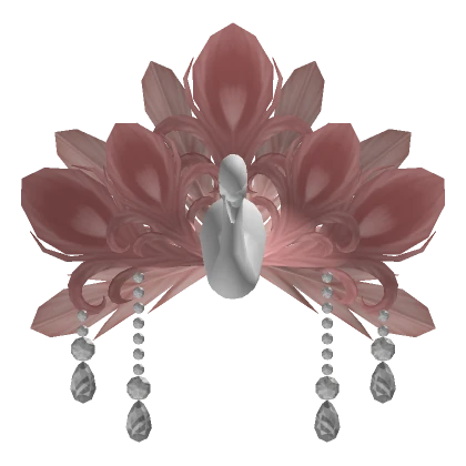 Bejeweled Swan Headdress in Pink