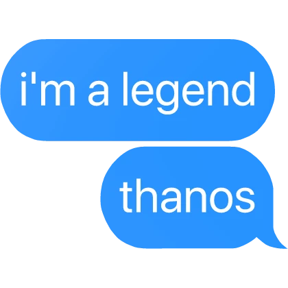 i'm a legend thanos squid game text