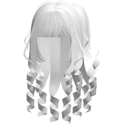 ♡ cutecore long hair twirly kawaii white addons+